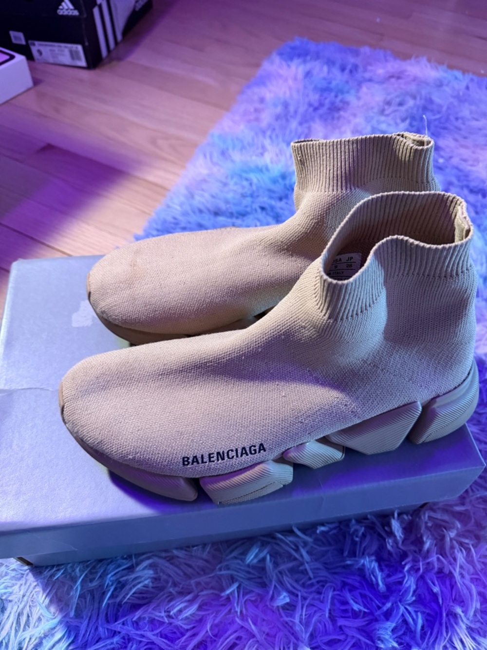 Balenciaga Nude Knit Sock Sneaker